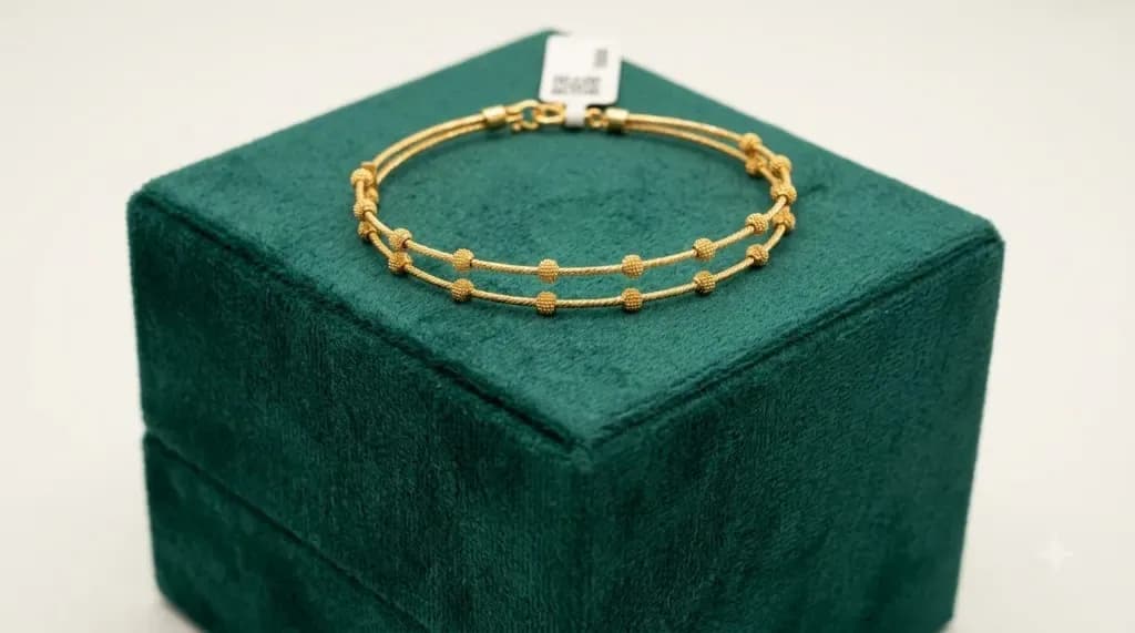 The Maaya Beaded Gold Bangle by Chawla Jewellers
