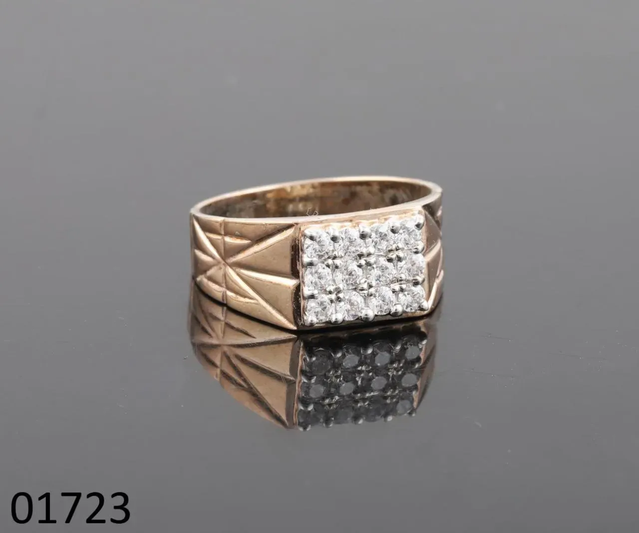 The Dev Geometric Diamond Platform Ring by Chawla Jewellers