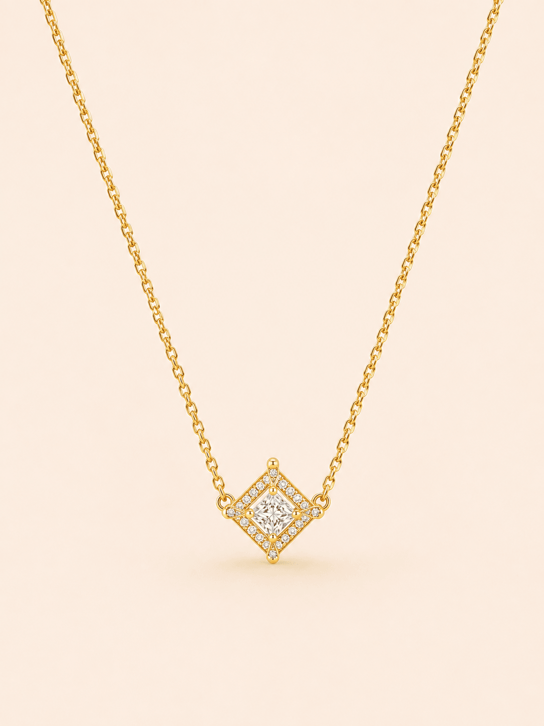 The Gayatri Lotus Polki Pendant — Sacred lotus medallion with polki diamonds and ruby drop by Chawla Jewellers